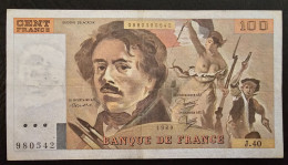 FRANCE- 100 FRANCS 1980. DELACROIX - 100 F 1978-1995 ''Delacroix''