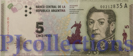 ARGENTINA 5 PESOS 2015 PICK 359 AU/UNC - Argentine