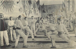 Thèmes Div -ref-UU522- Sports - Escrime - Escrimeurs - Salle D Armes - Ecole De Cavalerie - Autun - Saône Et Loire - - Fencing