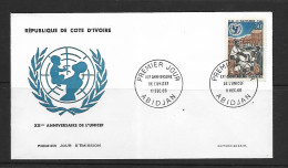 COTE D'IVOIRE 1966 FDC UNICEF   YVERT N°256 - UNICEF
