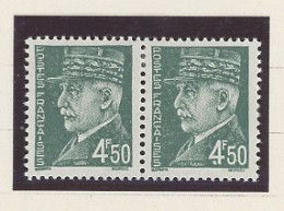 VARIÉTÉ - N° 521B  N* PAIRE - TETAIN 4,50F VERT -TIMBRE DE DROITE : POINT BLANC AVANT LE 4 - - Unused Stamps