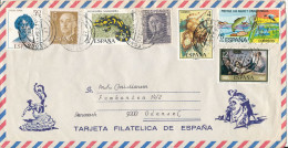 Spain Air Mail Cover Sent To Denmark 17-9-1979 With More Topic Stamps - Cartas & Documentos