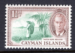 Cayman Islands 1950 KGVI Pictorials - 1½d Thatch Rope Industry HM (SG 138) - Cayman Islands