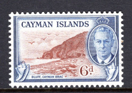 Cayman Islands 1950 KGVI Pictorials - 6d Bluff, Cayman Brac MNH (SG 142) - Cayman Islands