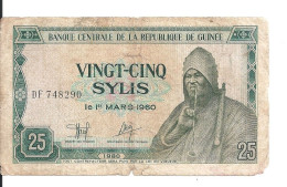 GUINEE 25 SYLIS 1980 VG+ P 24 - Guinée