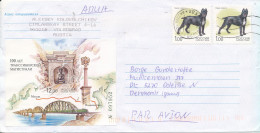 Russia Cover Sent Air Mail To Denmark 21-4-2002 With Souvenir Sheet And DOG Stamps - Cartas & Documentos