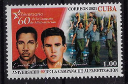 CUBA 2021. ANIVERSARIO DE LA CAMPAÑA DE ALFABETIZACIÓN. MNH - Nuevos