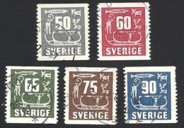 Schweden, 1954, Michel-Nr. 396-400, Gestempelt - Gebruikt