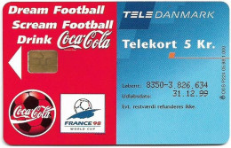 Denmark - Tele Danmark (chip) - Coca Cola France '98 - TDP224 - 05.1998, 1.000ex, 5kr, Mint - Denemarken