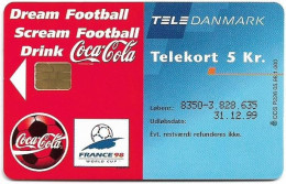 Denmark - Tele Danmark (chip) - Coca Cola France '98 - TDP226 - 05.1998, 1.000ex, 5kr, Mint - Denemarken