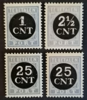 Nederland/Netherlands - Port Nrs. P61 T/m 64 (postfris Met Plakker) - Postage Due