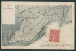 17 CARTE De L'ILE D'OLERON - Etendue 16,372 Hectares - Population 18000 Habitants - Ile D'Oléron