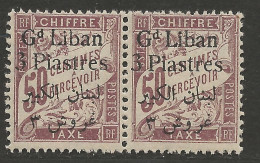 GRAND LIBAN TAXE N° 9 Caractère Brisé Tenant à Normal NEUF** LUXE SANS CHARNIERE / Hingeless / MNH - Timbres-taxe