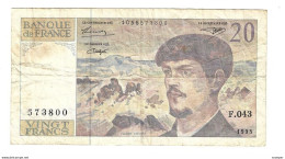 *france 20 Francs 1993   151g - 20 F 1980-1997 ''Debussy''