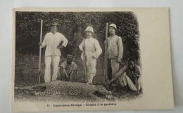 Casamanca,Senegal, Leopardenjagd, Jäger, Beute, Waffen, Französische Kolonial AK, 1910 - Senegal