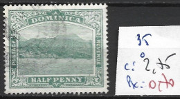 DOMINIQUE 35 Oblitéré Côte 2.75 € - Dominica (...-1978)