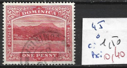 DOMINIQUE 45 Oblitéré Côte 1.50 € - Dominica (...-1978)