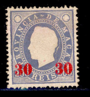 ! ! Macau - 1892 D. Luis JORNAES 30 R (Perf. 13 1/2) - Af. 45b - NGAI (cc 058) - Unused Stamps