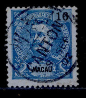 ! ! Macau - 1898 D. Carlos 16 A (CANTON CANCEL) - Af. 87 - Used (cc 064) - Gebruikt