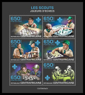 CENTRAL AFRICAN 2023 MNH Scouts Chess Pfadfinder Schach M/S – OFFICIAL ISSUE – DHQ2401 - Echecs