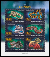 CENTRAL AFRICAN 2023 MNH Snakes Schlangen M/S – OFFICIAL ISSUE – DHQ2401 - Serpents