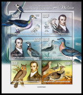 CENTRAL AFRICAN 2023 MNH A. Wilson Ornithologist M/S – OFFICIAL ISSUE – DHQ2401 - Natur