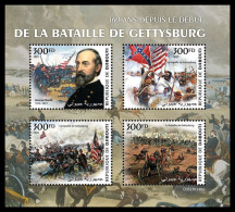 DJIBOUTI 2023 MNH 160 Years Battle Of Gettisburg M/S – OFFICIAL ISSUE – DHQ2401 - Indépendance USA