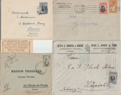 BULGARIE - 1911/15  - 4 ENVELOPPES => SUISSE - Lettres & Documents