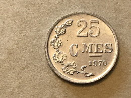 Münze Münzen Umlaufmünze Luxemburg 25 Centimes 1970 - Luxembourg