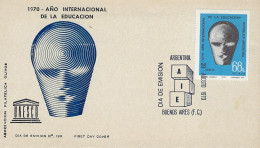 Buenos AIres 1970 Année Internationale De L'éducation Cube Pierre - FDC