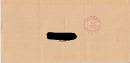 Royal Mail Postage Paid Glasgow Red Handstamp On Cover To France - Oficiales