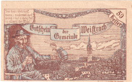 Autriche, Weistrach, 50 Heller, Village, 1920, 1920-12-30, SPL, Mehl:FS 1161c - Oesterreich
