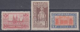 ESPAÑA 1937 Nº 833/835 NUEVO, SIN FIJASELLOS - Unused Stamps