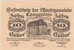 Autriche, Langenlois, 10 Heller, Manoir, 1920, 1920-12-31, SPL, Mehl:FS 501e - Oesterreich