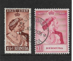 BERMUDA 1948 SILVER WEDDING SET FINE USED Cat £55+ - Bermuda