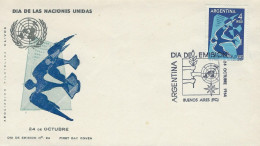 Buenos AIres 1964 Journée Des Nations Unis Oiseau - FDC