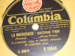 DISQUE 78 TOURS TRIO LYKOUDI ET FREZIN ET GOEYENS - 78 Rpm - Schellackplatten