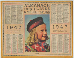 -- ALMANACH Des POSTES  & TELEGRAPHES 1947 / SOURIRE -- - Tamaño Grande : 1941-60