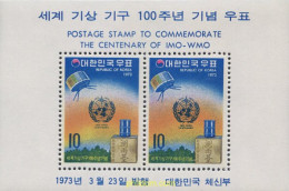 288763 MNH COREA DEL SUR 1973 CENTENARIO DE LA ORGANIZACION METEROLOGICA MUNDIAL - Corée Du Sud