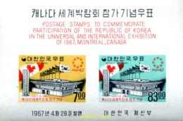 159971 MNH COREA DEL SUR 1967 EXPO 67. EXPOSICION UNIVERSAL DE MONTREAL - Corée Du Sud