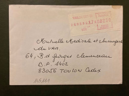 LETTRE VIGNETTE S1 à 00230 Du 23 02 90 TOULON EST-ZI VAR - 1990 Type « Oiseaux De Jubert »