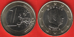 Monaco 1 Euro 2021 Km#194 "Albert II" BiMetallic UNC - Monaco