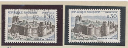 VARIÉTÉ - N° 1236 Obl - ARBRES GRIS À L'INTERIEUR DES REMPARTS ( Cérès N°1236b) - Usati