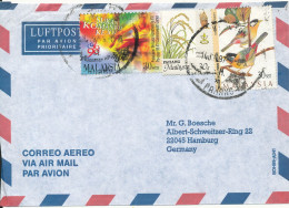 Malaysia Pahang Air Mail Cover Sent To Germany 14-7-1997 BIRDS - Malaysia (1964-...)