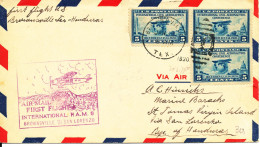 USA Air Mail Cover First Flight Brownsville - San Lorenzo Honduras 15-1-1930 Good Franked - FDC