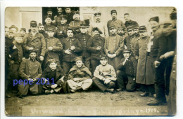 Carte Photo Originale Guerre 14-18 - Groupe De Soldats Prisonniers Français En Allemagne? - Guerre 1914-18