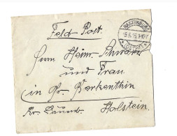 Lettre En Feldpost  Expédiée De Rastenburg à Berkenthin. - Feldpost (Portofreiheit)