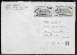 Czechoslovakia. Stamp Sc. 2710 On Letter, Sent From Praha 27.01.89 For “Tesla” Uhersky Brod. - Cartas & Documentos