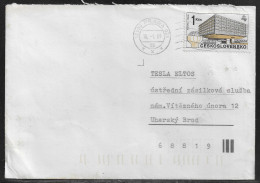 Czechoslovakia. Stamp Sc. 2711 On Letter, Sent From Praha 18.01.89 For “Tesla” Uhersky Brod. - Lettres & Documents