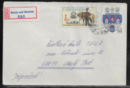 Czechoslovakia. Stamps Sc. 2101, 2117 On Registered Letter, Sent From Rataje And Sazavou 26.07.78 For “Tesla” Uhersky Br - Briefe U. Dokumente